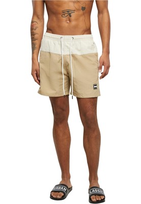 URBAN CLASSICS Block Swim Shorts Herren Badeanzug für Meer und Pool