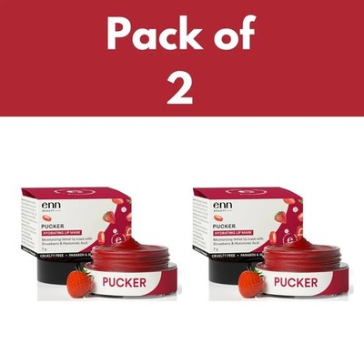 Enn Pucker Hydrating Lip Balm, Mask Dark Lips, Dry & Chapped Lips 50g