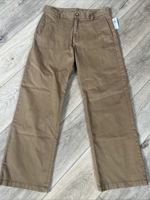 Old Navy Mens Baggy Rotation Chino Khaki Built In Flex Pants Size 28x30 NWT