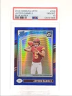JAYDEN DANIELS 2024 DONRUSS OPTIC RATED ROOKIE BLUE HYPER H RC PSA 10 Q0004