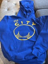 Golden State Warriors The City Hoodie Pullover Men  s Small Blue NBA Hanes