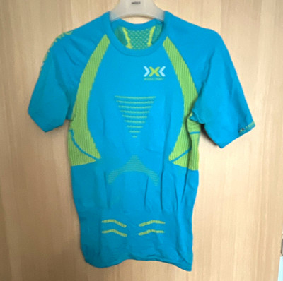 X-Bionic Herren Kompressionsshirt T-Shirt Kurzarm M Blau/Grün Polyester