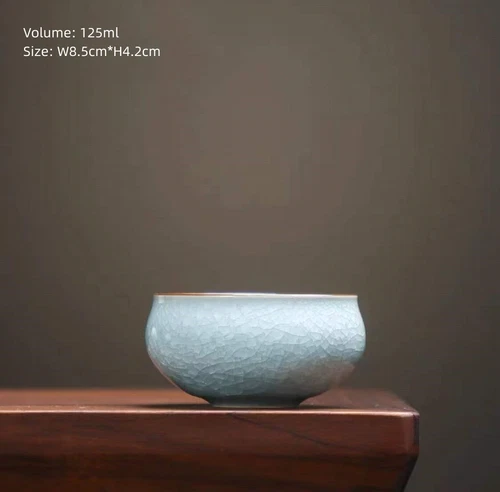 Tazza da tè porcellana smaltata crepitante tazza kungfu cinese celadon tazze ceramica - Foto 31 di 40