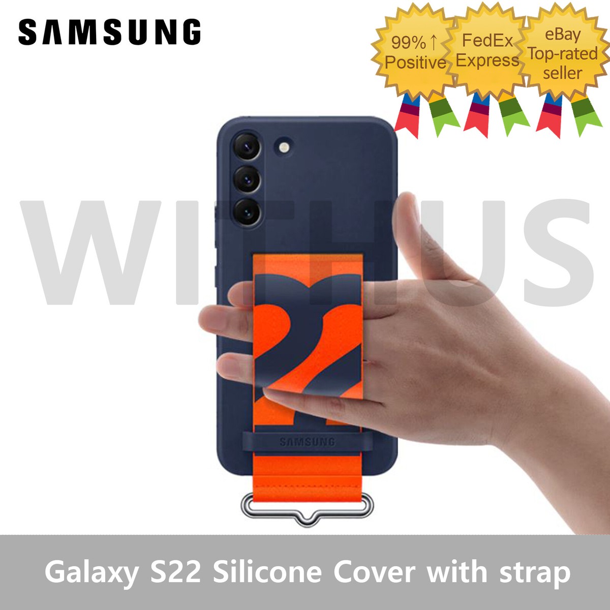Androidケース SAMSUNG - Galaxy S22 Silicone Cover with Strap Amazon.com: Samsung Official S22 Silicone Cover with Strap Navy