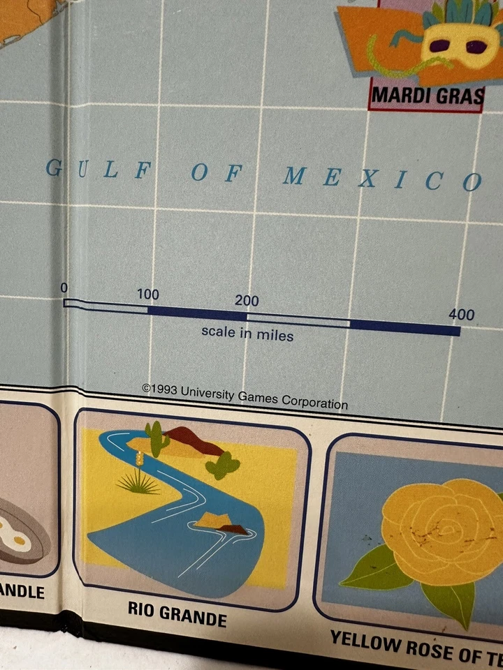 Tablero de juego de repuesto para Carmen Sandiego Where In The USA Juego años 90 1993 Foto 4 de 4