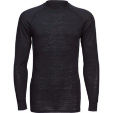 Image of Portwest Mens Merino Wool Crewneck Baselayer Top Black M
