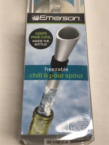 Chill and Pour Spout Freezable keeps wine cool in the bottle Emerson New