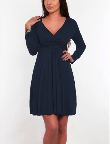 Women's Dress V Neck Long Sleeve Tunic Stretchable Maternity Pregnancy - Picture 10 of 17