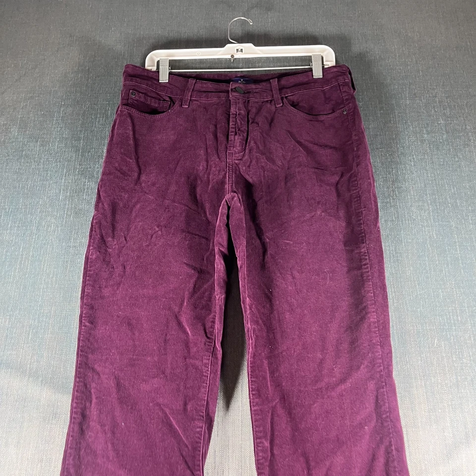 Pantalones NYDJ Para Mujer Talla 8 Púrpura Pana Elastizados 5 Bolsillos Clásicos Pierna Recta Foto 2 de 4