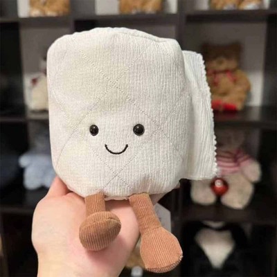 Toilet Paper Creative Pendant Funny Stuffed Plush Toy Doll 12cm Kids Gift