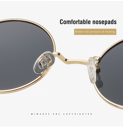 Women 8 Color Lens Retro Round Sunglasses Lightweight UV400 Vintage Hippie Style - Picture 78 of 117