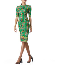 NWT $350 ALICE + OLIVIA Delora Mystic Ikat Sheath Dress in size 4!