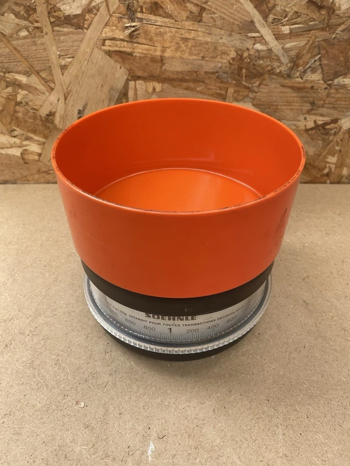 Ancienne Balance SOEHNLE 2kgs Plastique Noir & Orange Vintage #B401 - Photo 3/4