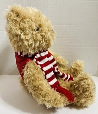 FAO Schwarz 2018 Teddy Bear Plush Stuffed Animal Red Vest/Scarf 18"L EUC