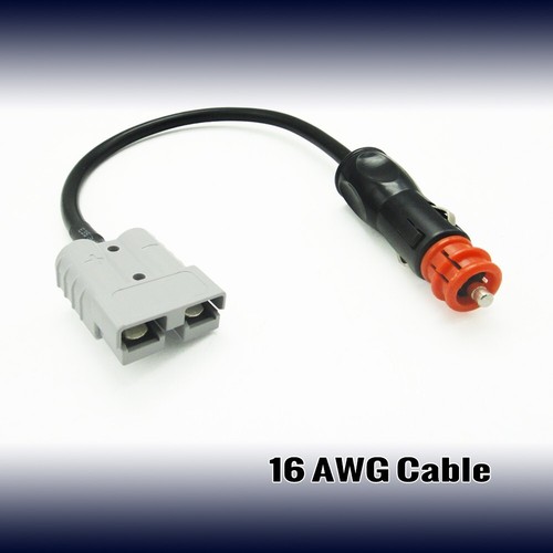 50A AMP ANDERSON STYLE PLUG TO MALE CIGARETTE PLUG SOCKET ADAPTER CABLE LEAD 12V - Picture 10 of 24