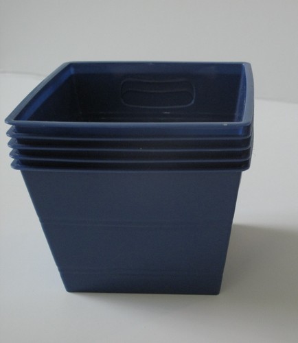 Kleine unbedeckte Kunststoff-Aufbewahrungsbehälter, blau - Bild 3 von 12