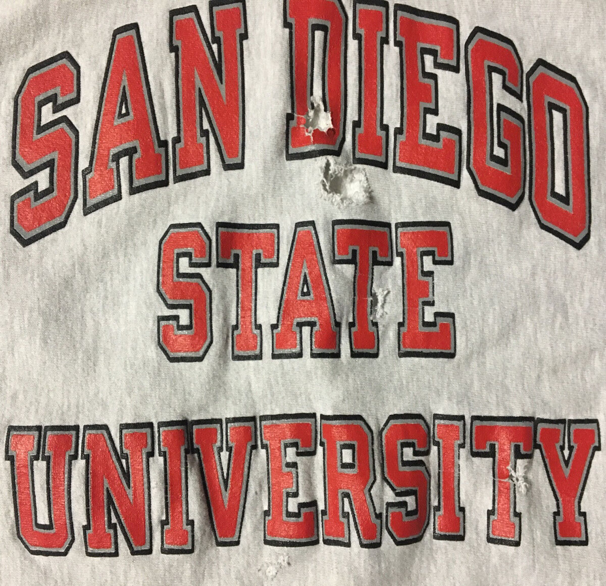 Vtg 80s Champion Reverse Weave Thrashed San Diego State Vtg 80s Champion Reverse Weave Thrashed San Diego State