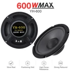 1pc 6.5" 600W 2-Way Car HiFi Audio Stereo Coaxial Speaker Full Range Loudspeaker
