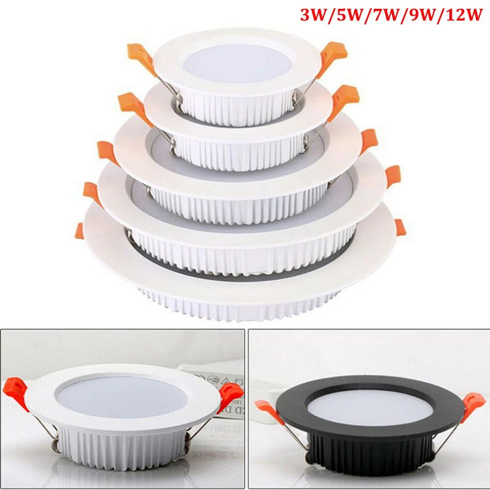 3W 5W 7W 9W 12W 15W Ultra Slim LED Downlight Panel Recessed Ceiling Light Lamp