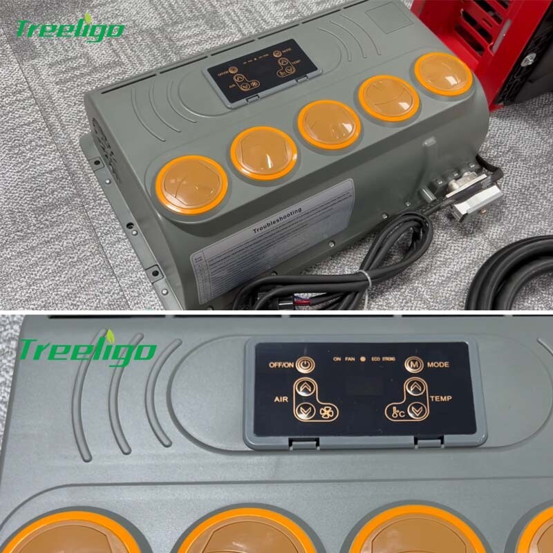 Treeligo 12V Electric Air Conditioner AC Unit For RV Truck Vehicle Excavator