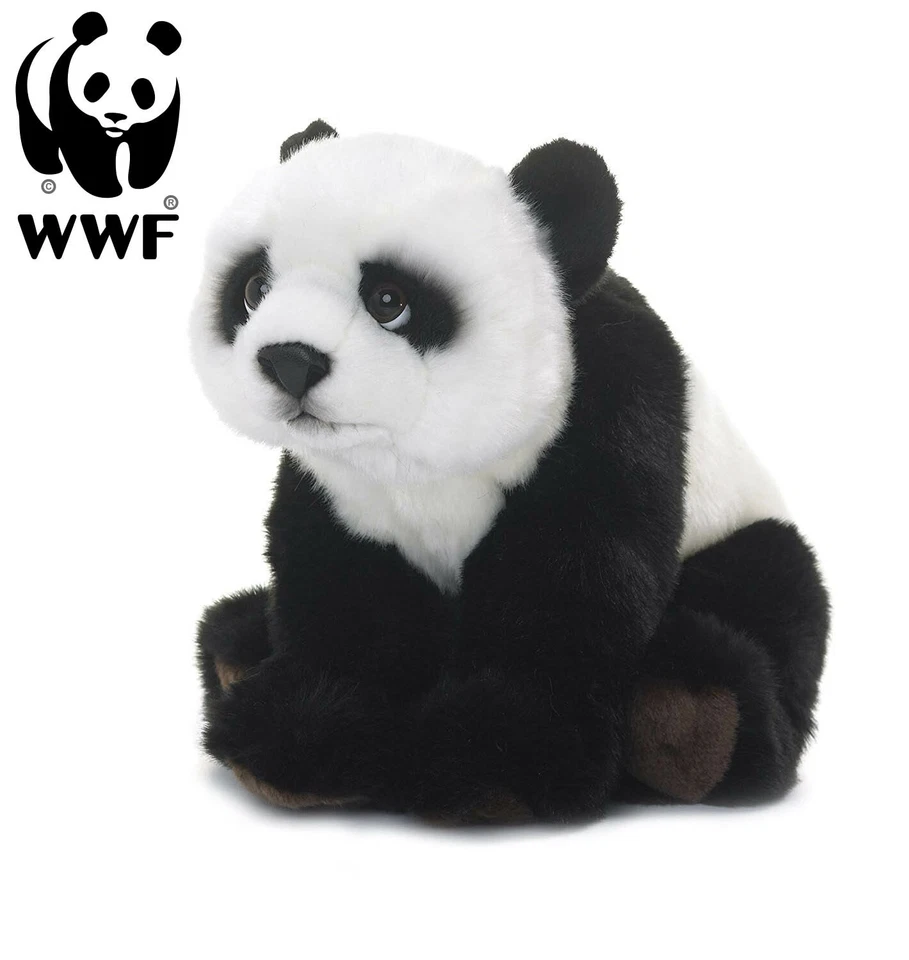 WWF Plüschtier Panda 23cm lebensecht Kuscheltier Stofftier Pandabär Plüsch