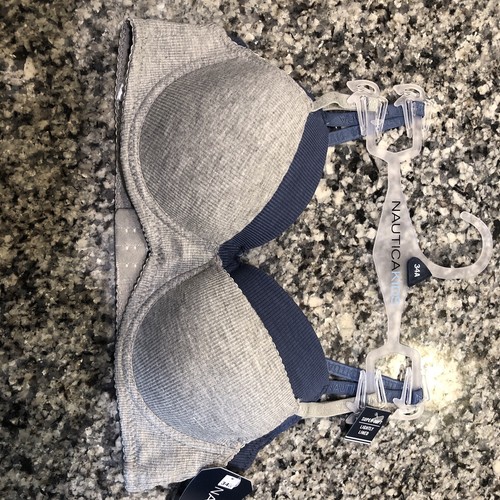 Lot de 2 soutiens-gorge NAUTICA KIDS gris et bleu 34A