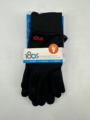 180S Men's Stretch Gloves Black Touch screen Running Athletic Winter Size S-NEW