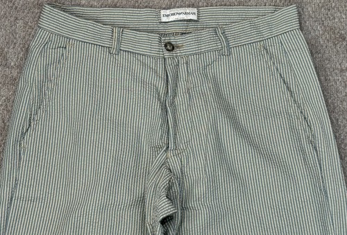 Emporio Armani Vtg Men Striped Slash Pockets Casual Pants Size 36 (Actual 30x34) - Picture 2 of 11