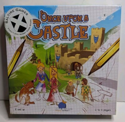 Once Upon A Castle Board Game Blue Orange 2018 Family Roll And Write Drawing