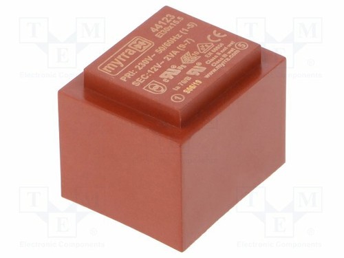 Transformator: überzogen 167mA 230VAC 12V 2VA Montage: PCB 44123 PCB-Transforma - 第 1/1 張圖片