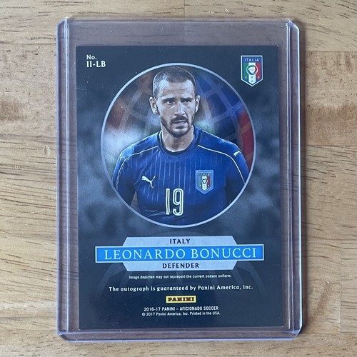 2017 Panini Aficionado LEONARDO BONUCCI #11-LB soccer auto card /75 - Picture 2 of 2