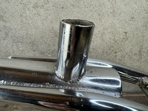 Mongoose Pro Sniper 20” Bmx Frame And Fork Old Mid School Vintage Chrome - Picture 4 of 22