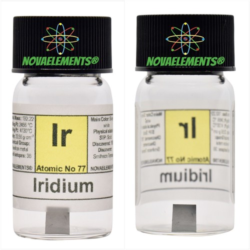 Iridium Metal, Iridium Element Sample, Iridium Metal Plate Pure 99.95% 5x5mm - Foto 1 di 5