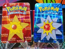 Pokemon Nintendo Vending Prism Holo Vintage Sticker #120 121 STARYU STARMIE rare