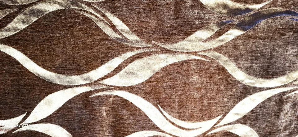 INNA ITALIAN Decoración TERCIOPELO BEIGE BRILLANTE 2 LADOS Restos W 15 X 2yd.13" Foto 2 de 4