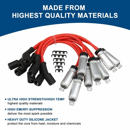 8 Square LS3 Ignition Coil Pack & Spark Plug Wire For Chevy GMC 4.8/5.3/6.0/8.1L - Picture 11 of 15