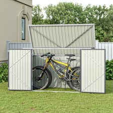 Outdoor Garden Bicycle Storage Metal Shed Bike Tool Bin Dustbin Store Lockable