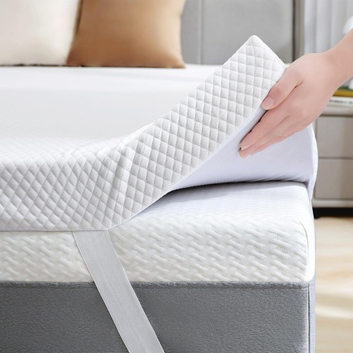 SINWEEK 2 Inch Memory Foam Mattress Topper Twin Size, Ventilated High Density...