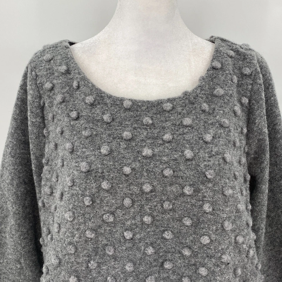 Top corto Amadi Anthropologie Kiara con volantes XL mezcla de lana virgen texturizado en capas Foto 2 de 4