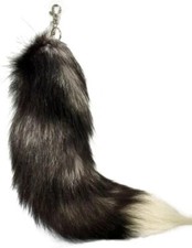 Fluffy Real Fox Fur Tail Keychain Tassel Bag Cosplay Toy Handbag Accessory Hook