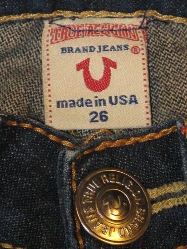 Pantalones de mezclilla para mujer True Religion Billy Bobby talla 26 de corte bajo arco iris elásticos - Imagen 8 de 12