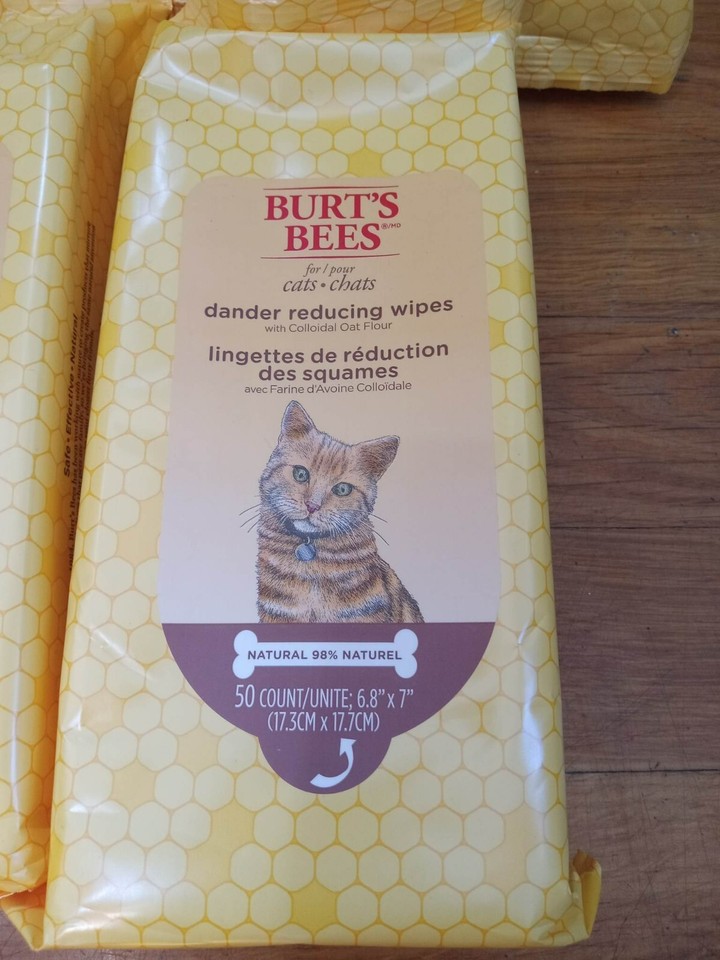 Burt's Bees, Dander Reducing Wipes With Colloidal Oat Flour, For Ts 50 Count