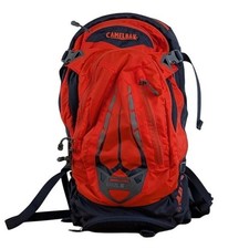 CamelBak M.U.L.E. NV Hydration Backpack Orange Navy Rain Cover Mountain Biking