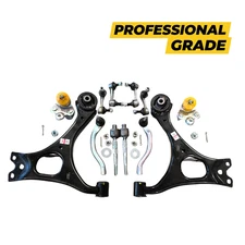 Front Lower Control Arms w/Ball Joints + Tie Rods + Sway Bar for Honda Civic