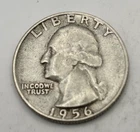 1956-D Washington Silver Quarter 90% Silver US Coin Denver Mint