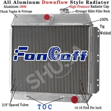 3 Row Aluminum Radiator fit 1949-54 Chevy Bel Air/Fleetline/Styleline Deluxe L6