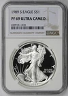 1989-S American Silver Eagle $1 Proof PF 69 Ultra Cameo NGC