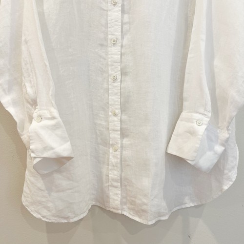 Talbots Top Womens 2X White Linen Long Sleeve Button Up Beachy Coastal Preppy - Picture 4 of 10