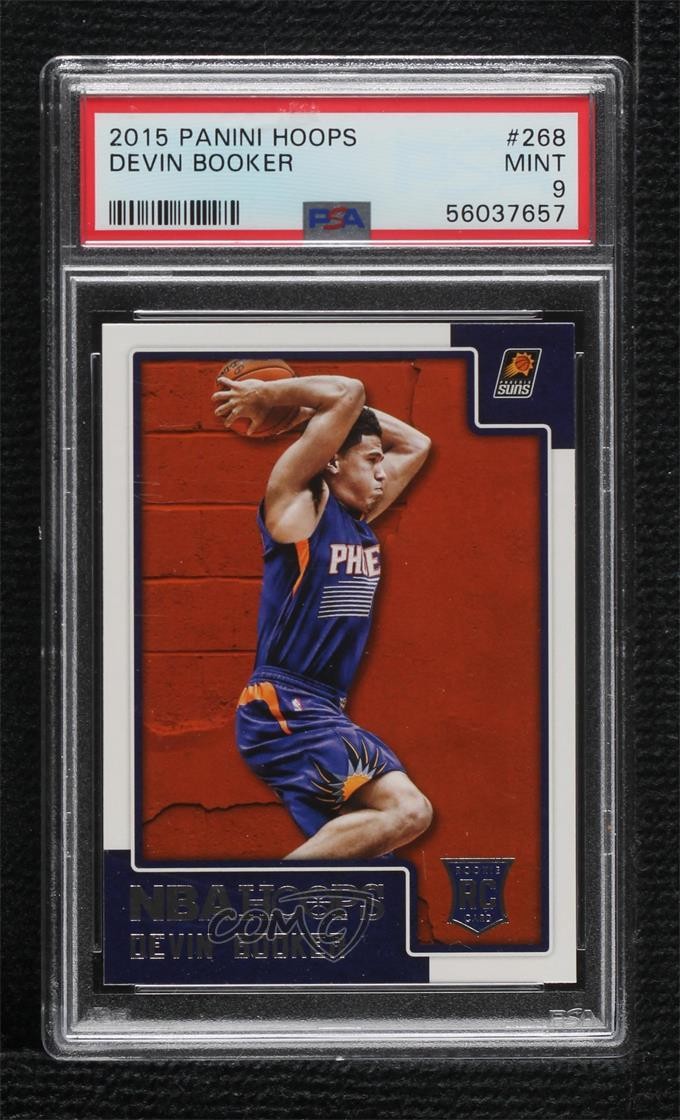 2015-16 Panini NBA Hoops Rookies Devin Booker #268 PSA 9 MINT 18jt