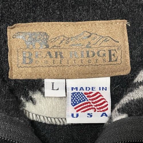 Vintage Bear Ridge Outfitters Fleece Pullover Jacke Gr. L Pferde schwarz Full Zip USA - Bild 14 von 19